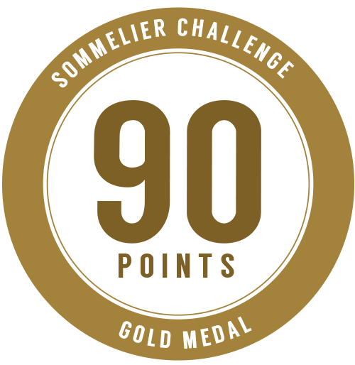 90 points, Gold Medal - Sommelier Challenge