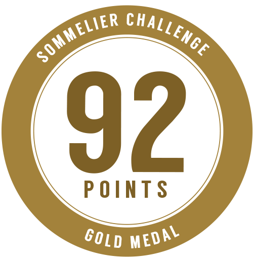 90 points, Gold Medal - Sommelier Challenge