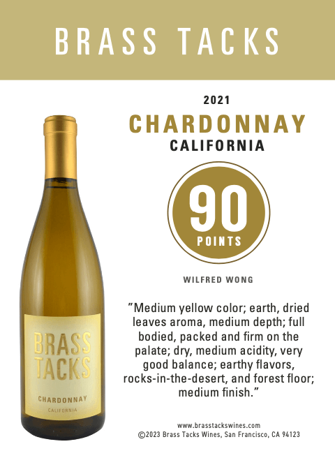 90 points  - Brass Tacks 2019 Chardonnay Shelftalker thumb
